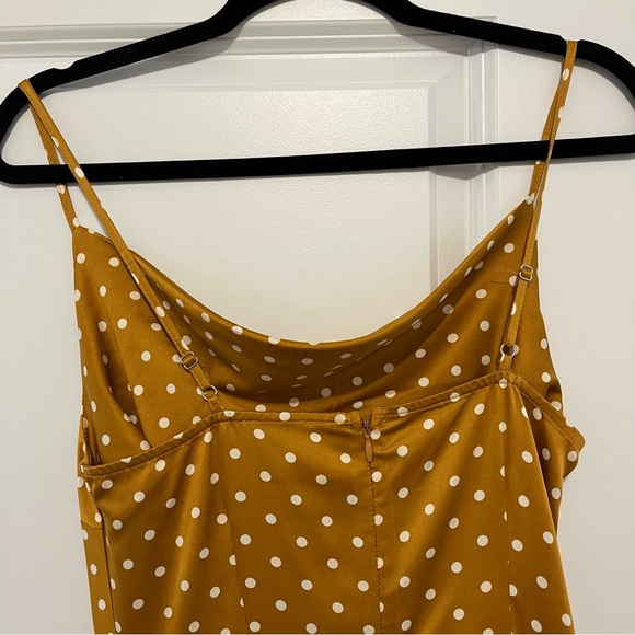 Asymmetrical satin midi dress - Picture 3 of 5